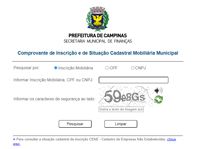 COMPROVANTE DE INSCRIÇÃO MOBILIÁRIA E DE SITUAÇÃO CADASTRAL